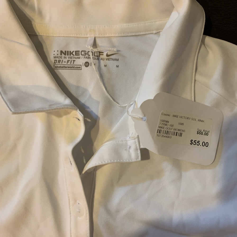 Nike white golf shirt